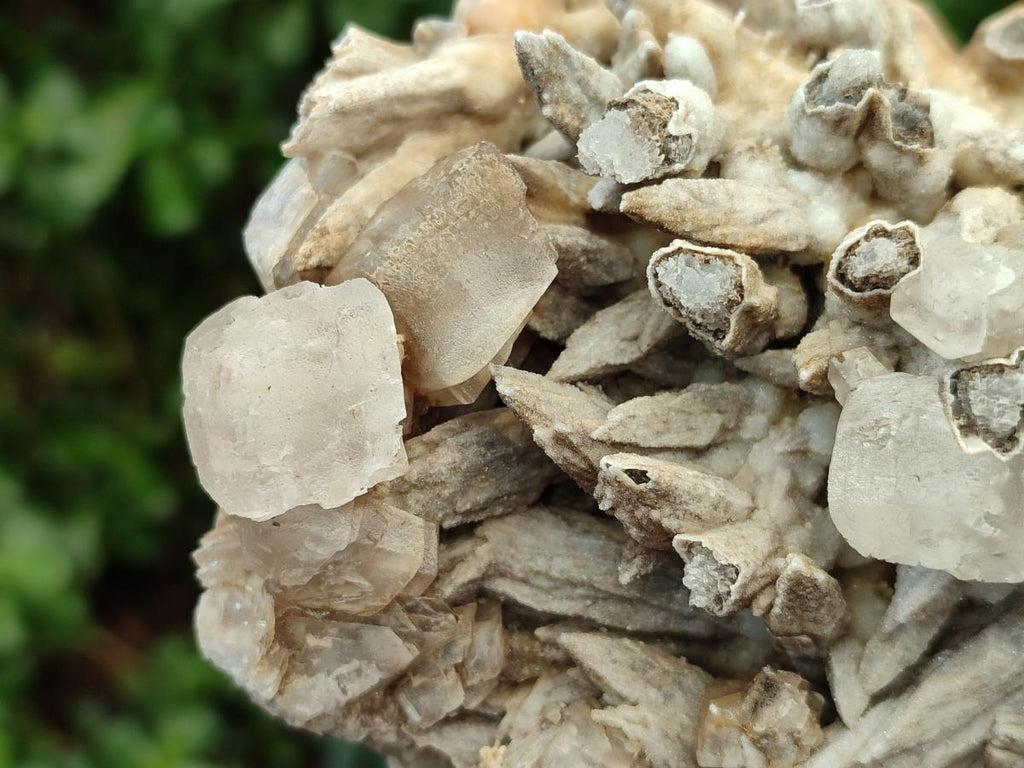 Natural Large Rhombohedral and Spearhead Calcite Specimen with Phosphorus Aragonite x 1 From Albert's Mountain, Lesotho - Toprock Gemstones and Minerals 