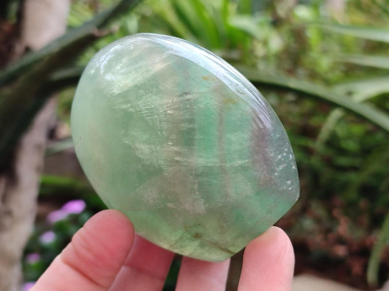 Polished Green Fluorite Standing Display Pieces x 3 From Madagascar - Toprock Gemstones and Minerals 