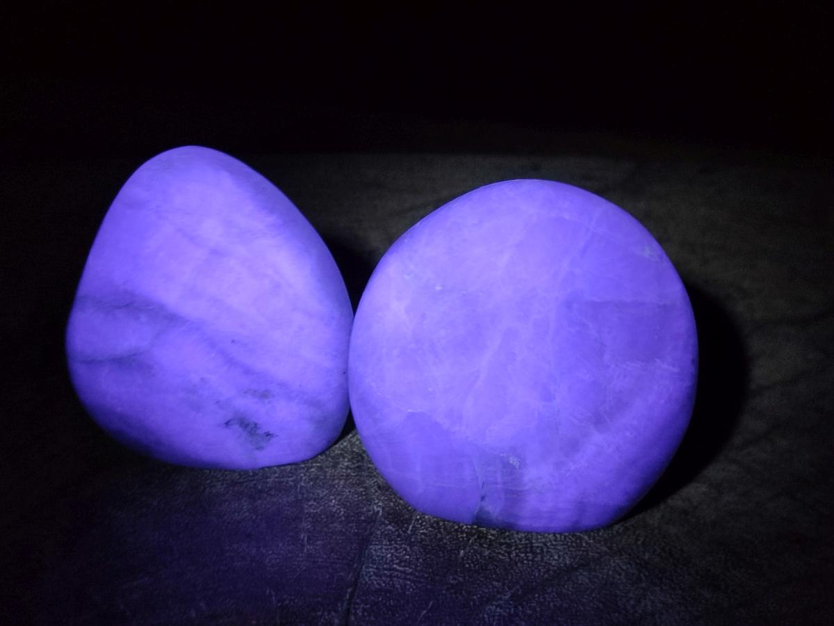 Polished Green Fluorite Standing Display Pieces x 3 From Madagascar - Toprock Gemstones and Minerals 