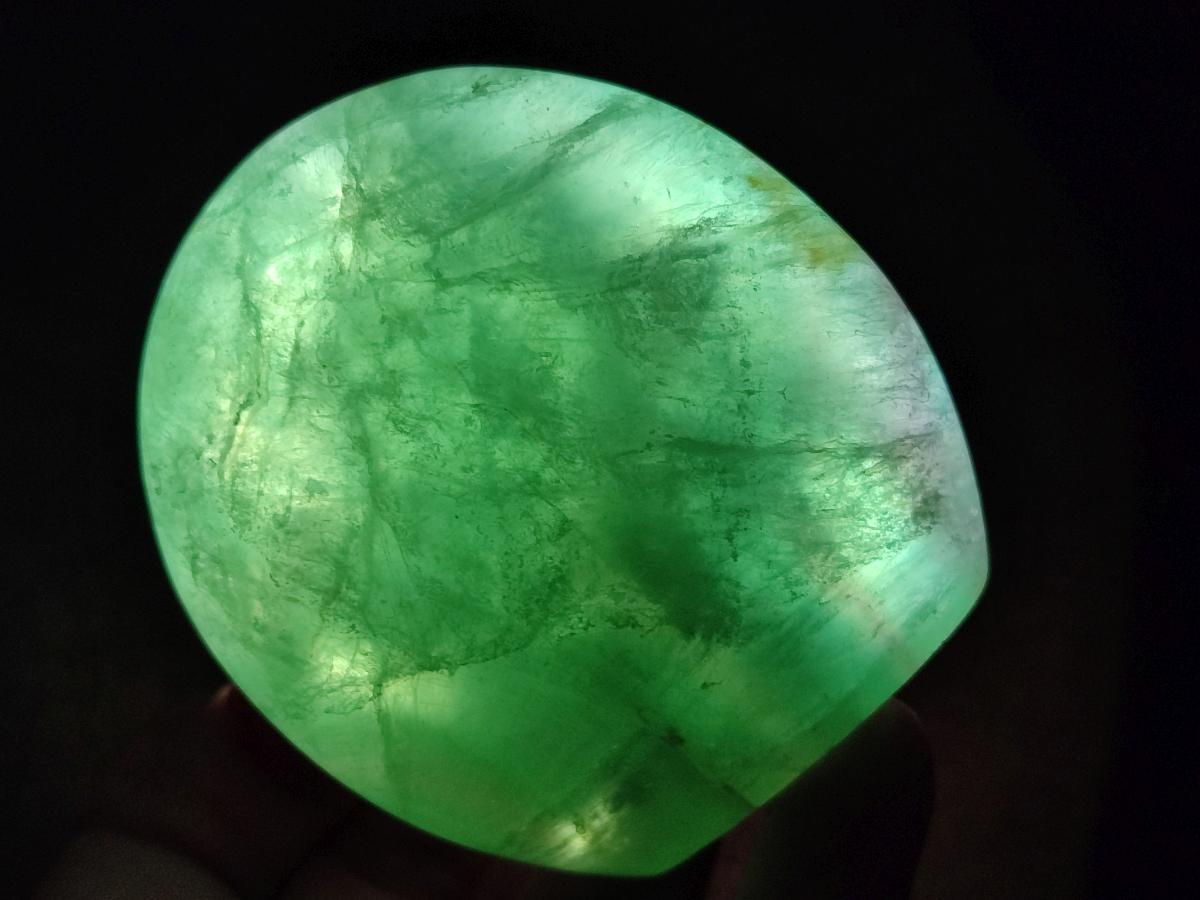 Polished Green Fluorite Standing Display Pieces x 3 From Madagascar - Toprock Gemstones and Minerals 