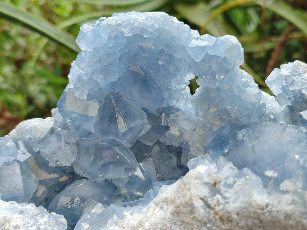 Natural Large Blue Celestite Geode Specimen x 1 From Sakoany, Madagascar - Toprock Gemstones and Minerals 