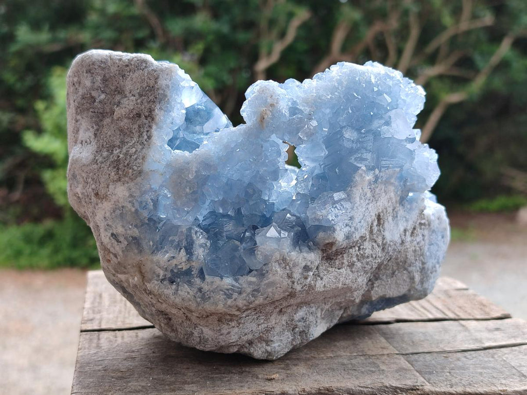 Natural Large Blue Celestite Geode Specimen x 1 From Sakoany, Madagascar - Toprock Gemstones and Minerals 