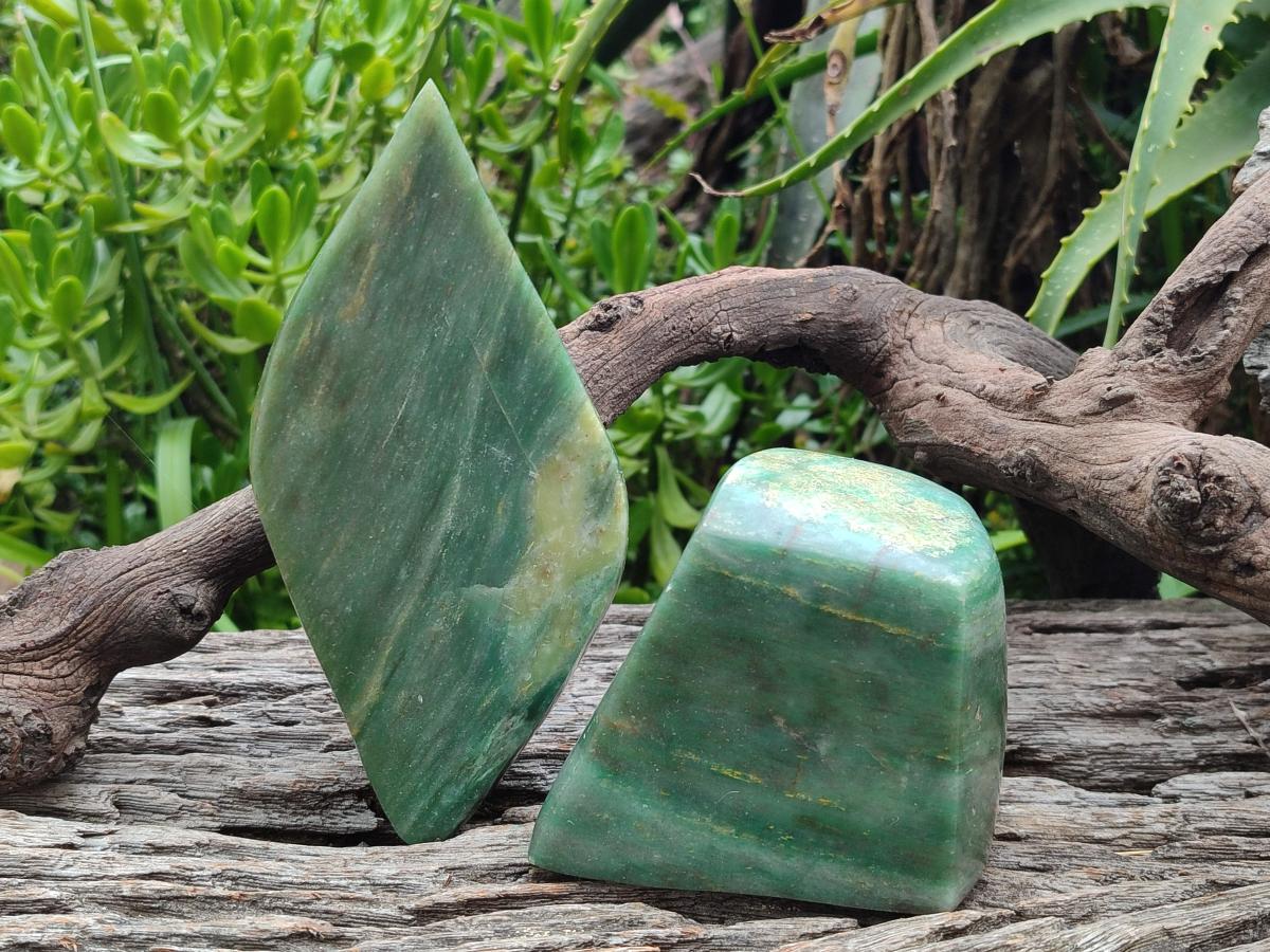 Polished Aventurine Free Forms x 5 From Zimbabwe - Toprock Gemstones and Minerals 