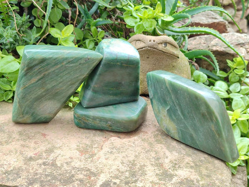 Polished Aventurine Free Forms x 5 From Zimbabwe - Toprock Gemstones and Minerals 