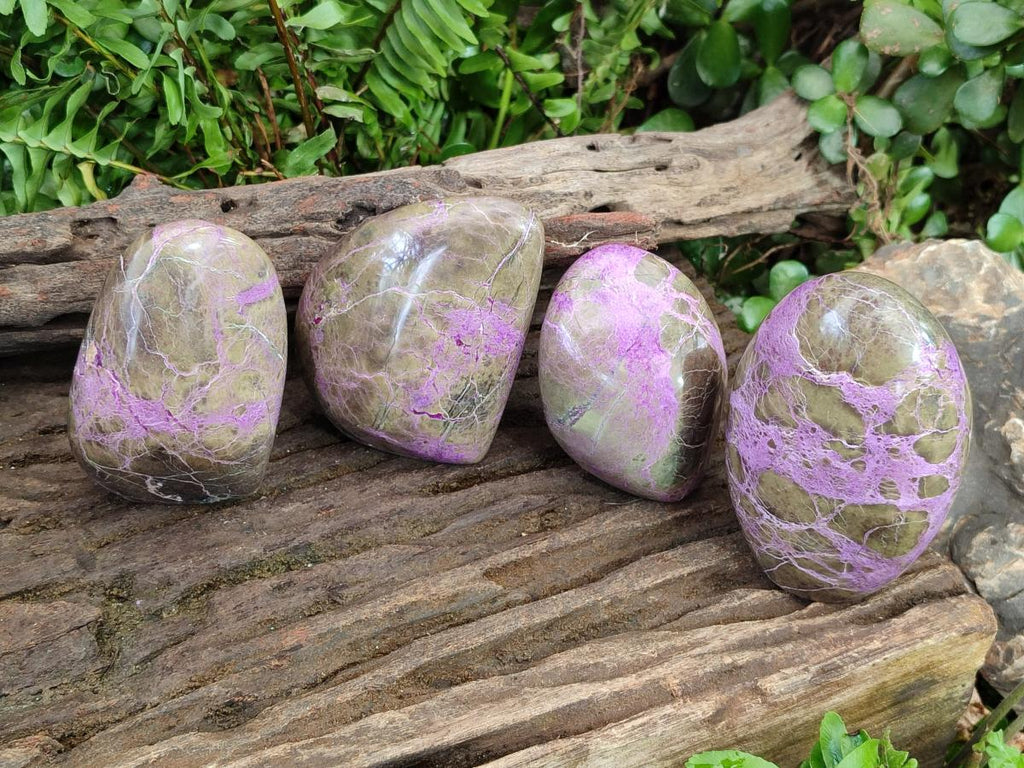 Polished Stichtite Standing Display Pieces x 4 From Barberton, South Africa - Toprock Gemstones and Minerals 