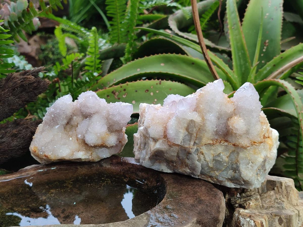 Natural Lilac Spirit Quartz Clusters x 2 From Boekenhouthoek, South Africa - Toprock Gemstones and Minerals 