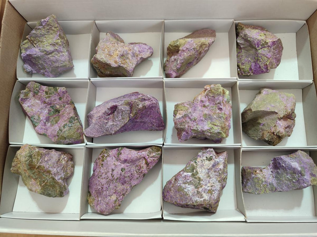 Natural Cobbed Stichtite Specimens x 12 From Barberton, South Africa - Toprock Gemstones and Minerals 