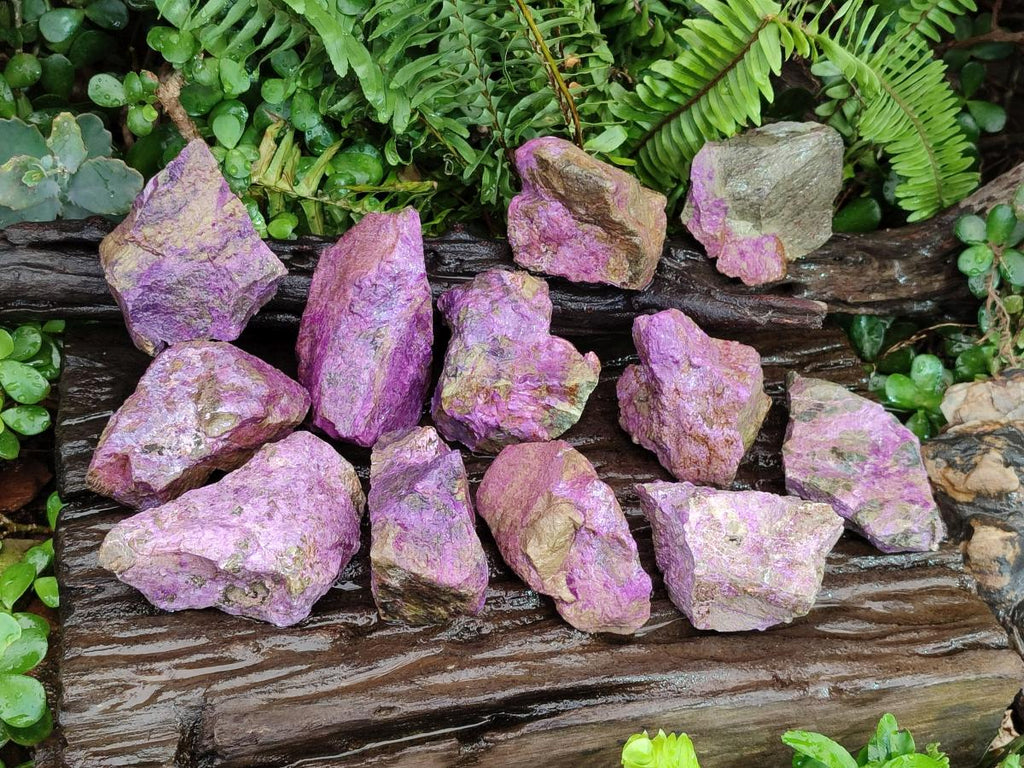Natural Cobbed Stichtite Specimens x 12 From Barberton, South Africa - Toprock Gemstones and Minerals 