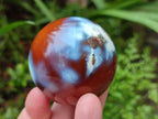 Polished Carnelian Agate Gemstone Spheres x 6 From Madagascar - Toprock Gemstones and Minerals 