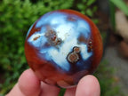 Polished Carnelian Agate Gemstone Spheres x 6 From Madagascar - Toprock Gemstones and Minerals 