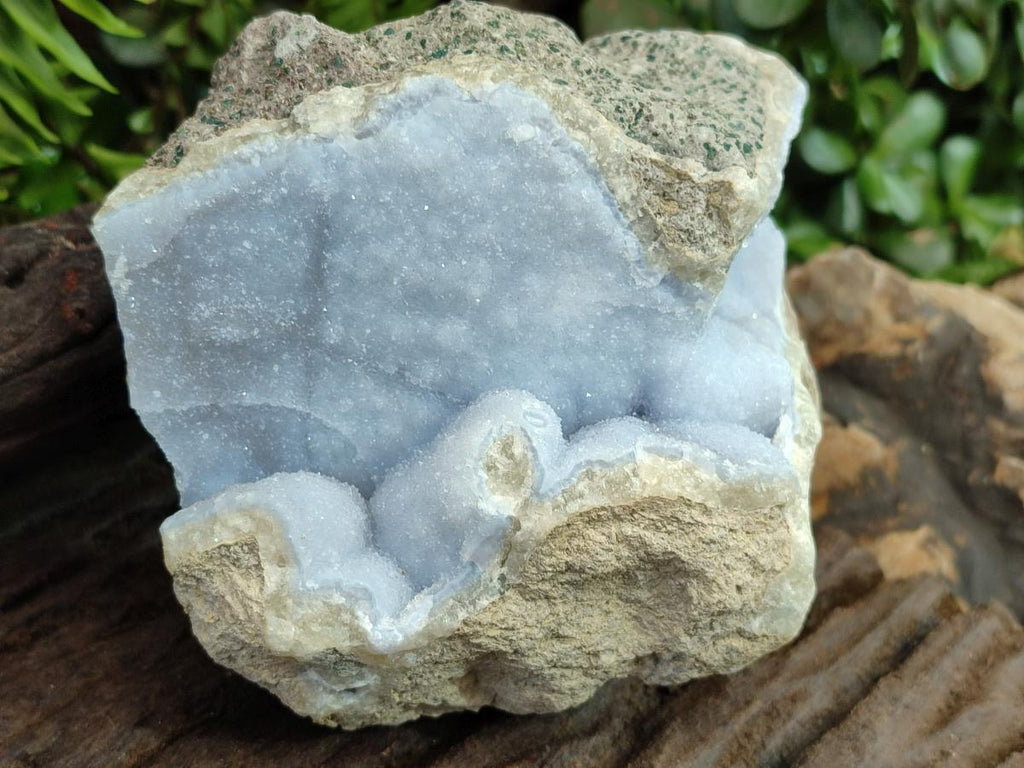Natural Blue Lace Agate Specimens x 2 From Nsanje, Malawi - Toprock Gemstones and Minerals 