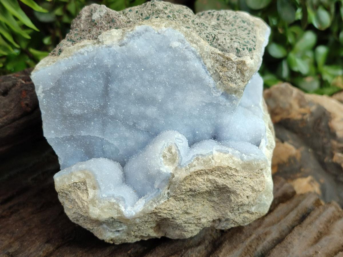 Natural Blue Lace Agate Specimens x 2 From Nsanje, Malawi - Toprock Gemstones and Minerals 