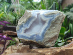 Natural Blue Lace Agate Specimens x 2 From Nsanje, Malawi - Toprock Gemstones and Minerals 