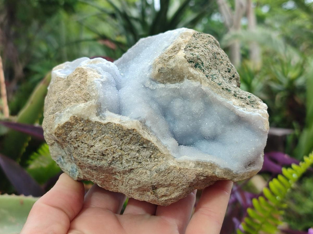 Natural Blue Lace Agate Specimens x 2 From Nsanje, Malawi - Toprock Gemstones and Minerals 