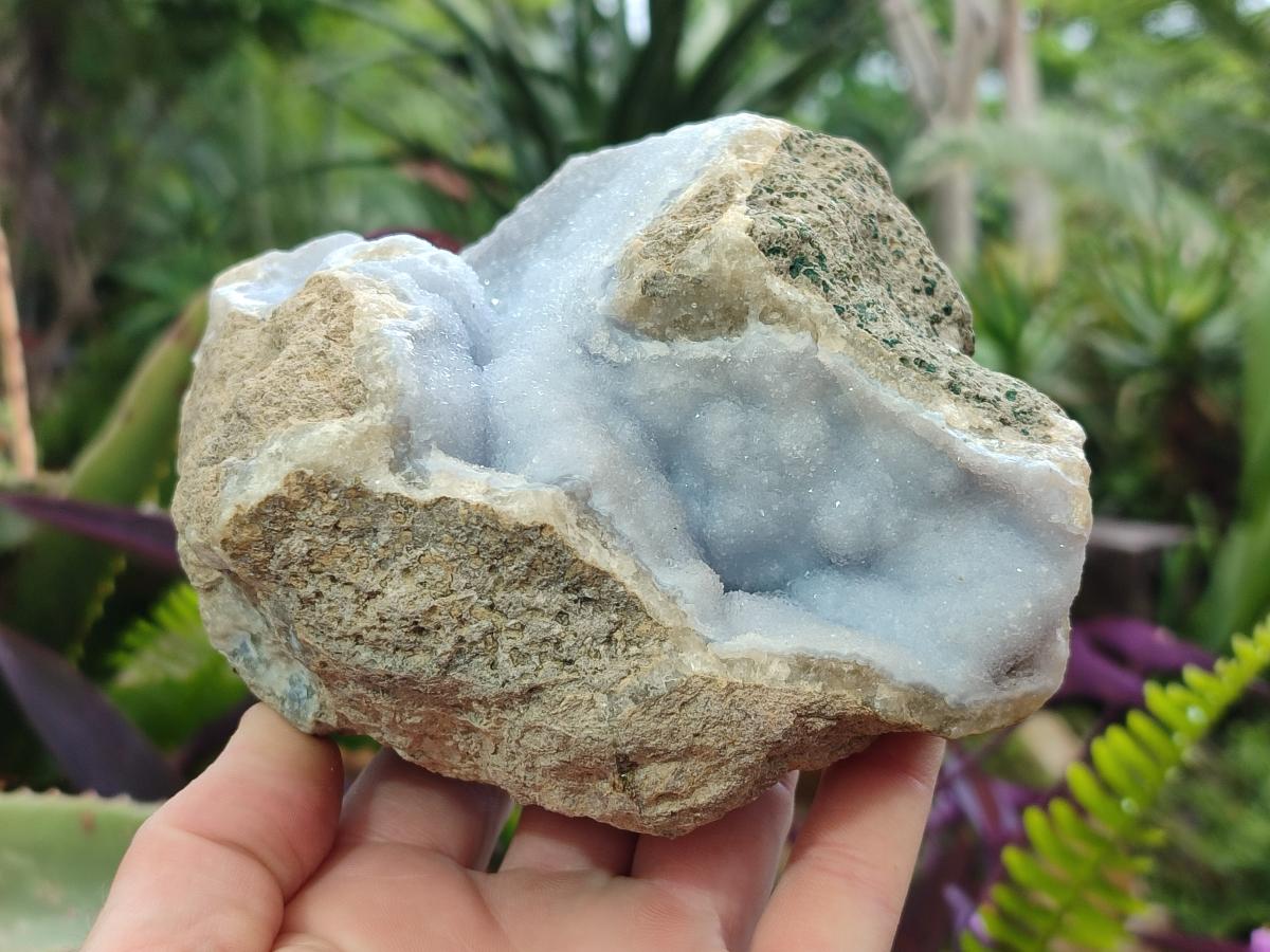 Natural Blue Lace Agate Specimens x 2 From Nsanje, Malawi - Toprock Gemstones and Minerals 