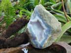 Natural Blue Lace Agate Specimens x 2 From Nsanje, Malawi - Toprock Gemstones and Minerals 