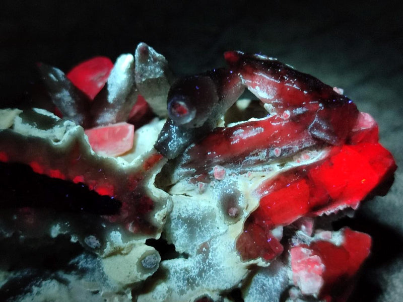 Natural Rhombohedral and Spearhead Calcite Specimens with Phosphorus Aragonite x 2 From Albert's Mountain, Lesotho - Toprock Gemstones and Minerals 