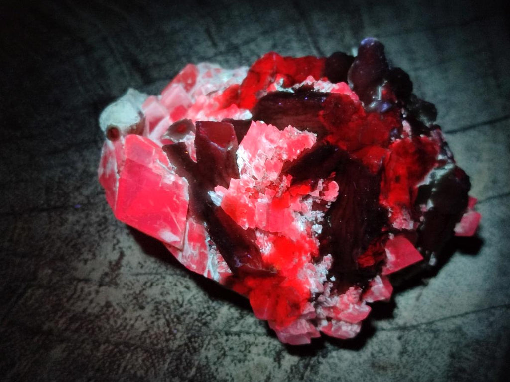 Natural Rhombohedral and Spearhead Calcite Specimens with Phosphorus Aragonite x 2 From Albert's Mountain, Lesotho - Toprock Gemstones and Minerals 