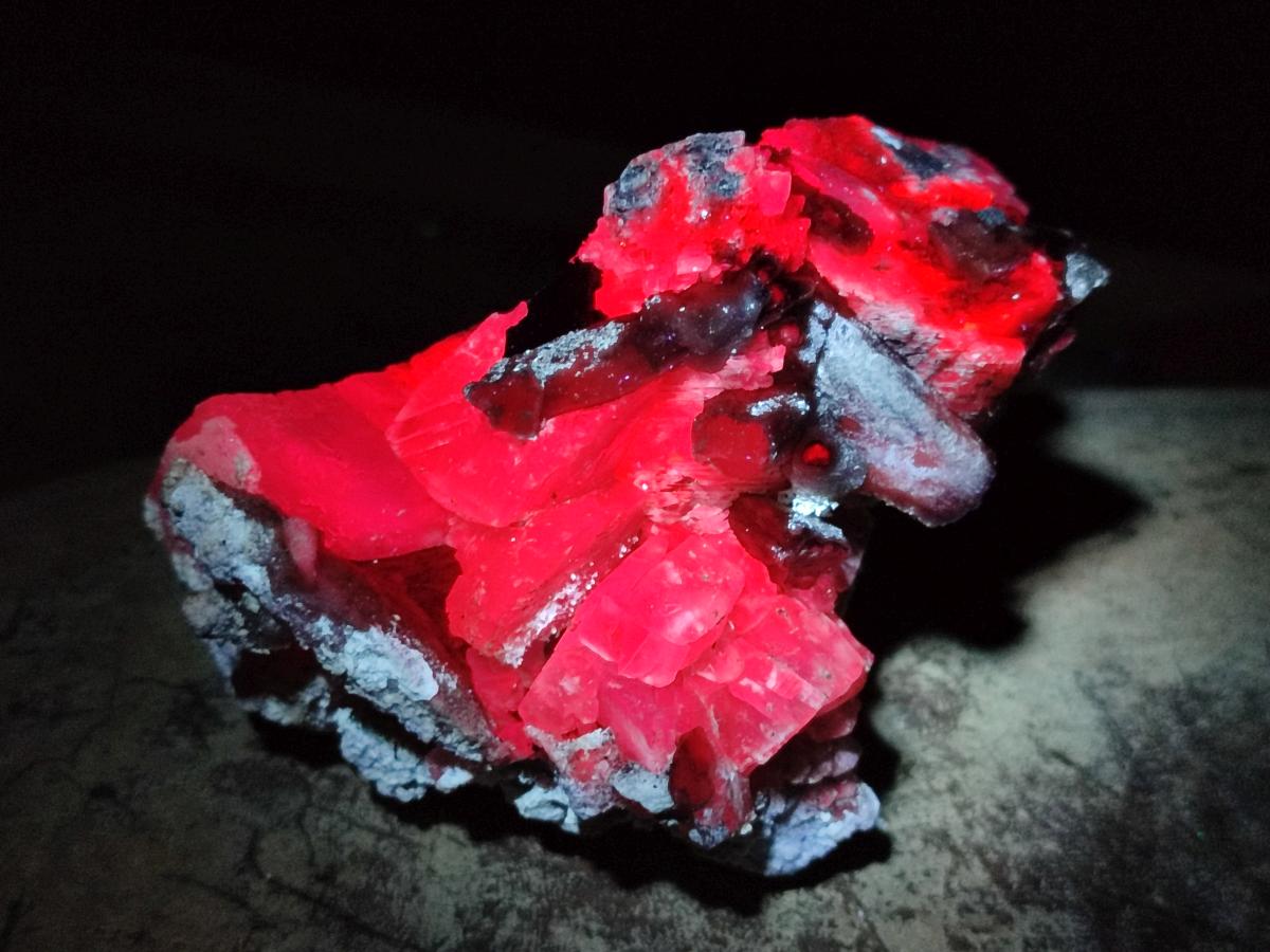 Natural Rhombohedral and Spearhead Calcite Specimens with Phosphorus Aragonite x 2 From Albert's Mountain, Lesotho - Toprock Gemstones and Minerals 