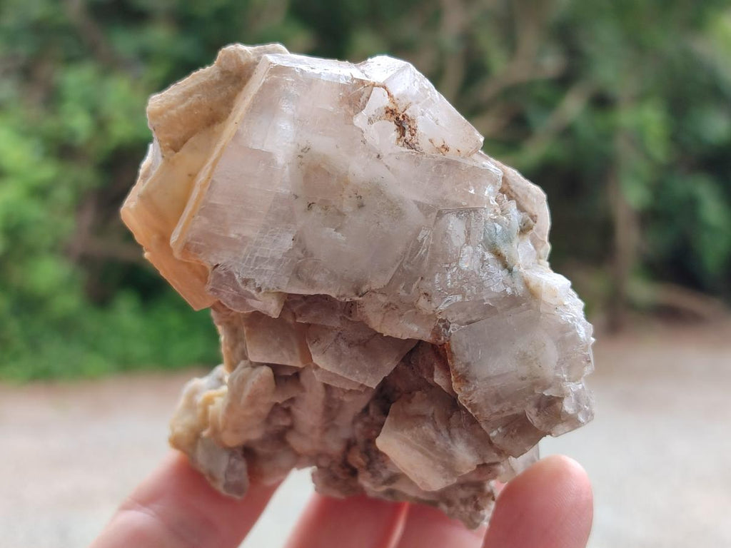 Natural Rhombohedral and Spearhead Calcite Specimens with Phosphorus Aragonite x 2 From Albert's Mountain, Lesotho - Toprock Gemstones and Minerals 