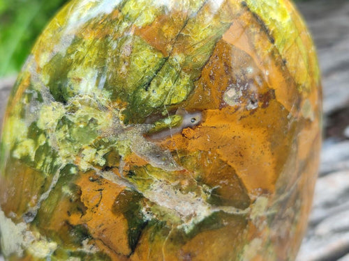 Polished Green Opal Standing Display Pieces x 2 From Betroka, Madagascar - Toprock Gemstones and Minerals 