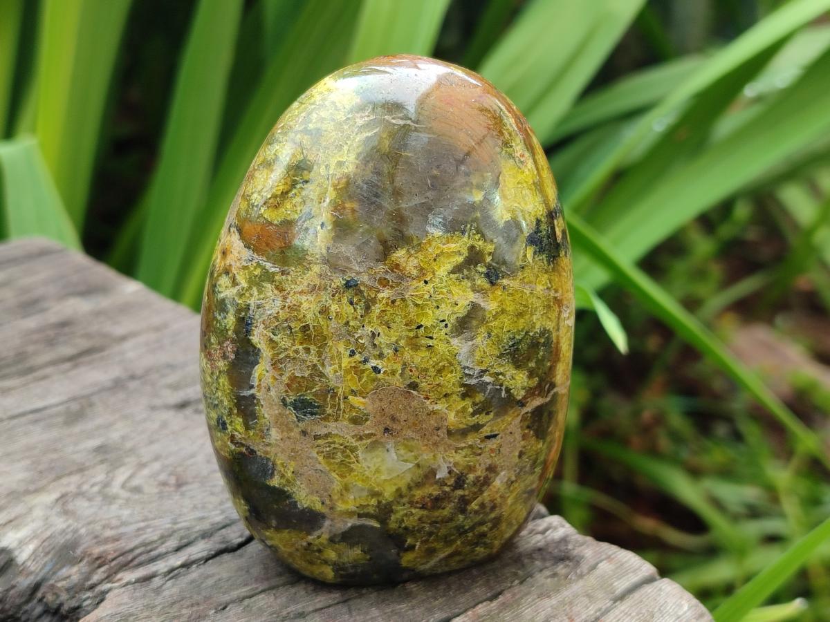 Polished Green Opal Standing Display Pieces x 2 From Betroka, Madagascar - Toprock Gemstones and Minerals 