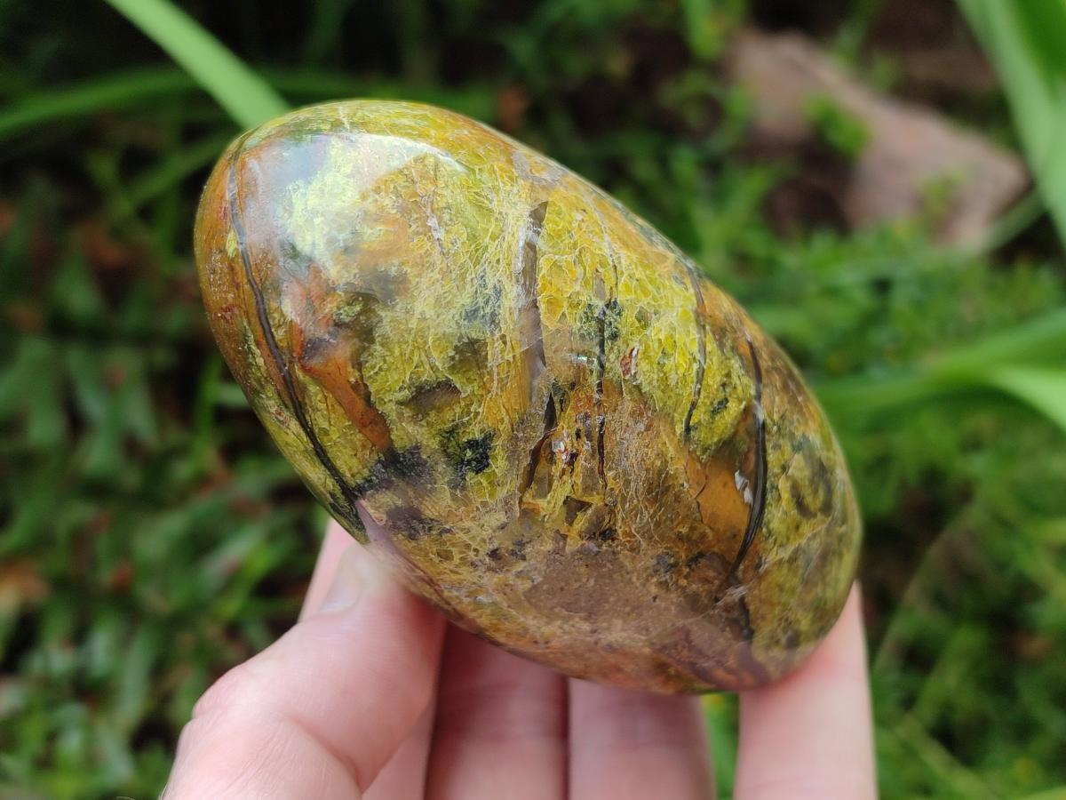 Polished Green Opal Standing Display Pieces x 2 From Betroka, Madagascar - Toprock Gemstones and Minerals 