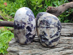 Polished Silver Leaf Lepidolite Standing Display Pieces x 3 From Zimbabwe - Toprock Gemstones and Minerals 