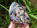 Polished Silver Leaf Lepidolite Standing Display Pieces x 3 From Zimbabwe - Toprock Gemstones and Minerals 