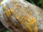 Polished and Natural Golden Nellite Tigers Eye Standing Display Pieces x 2 From Prieska, South Africa - Toprock Gemstones and Minerals 