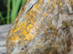 Polished and Natural Golden Nellite Tigers Eye Standing Display Pieces x 2 From Prieska, South Africa - Toprock Gemstones and Minerals 