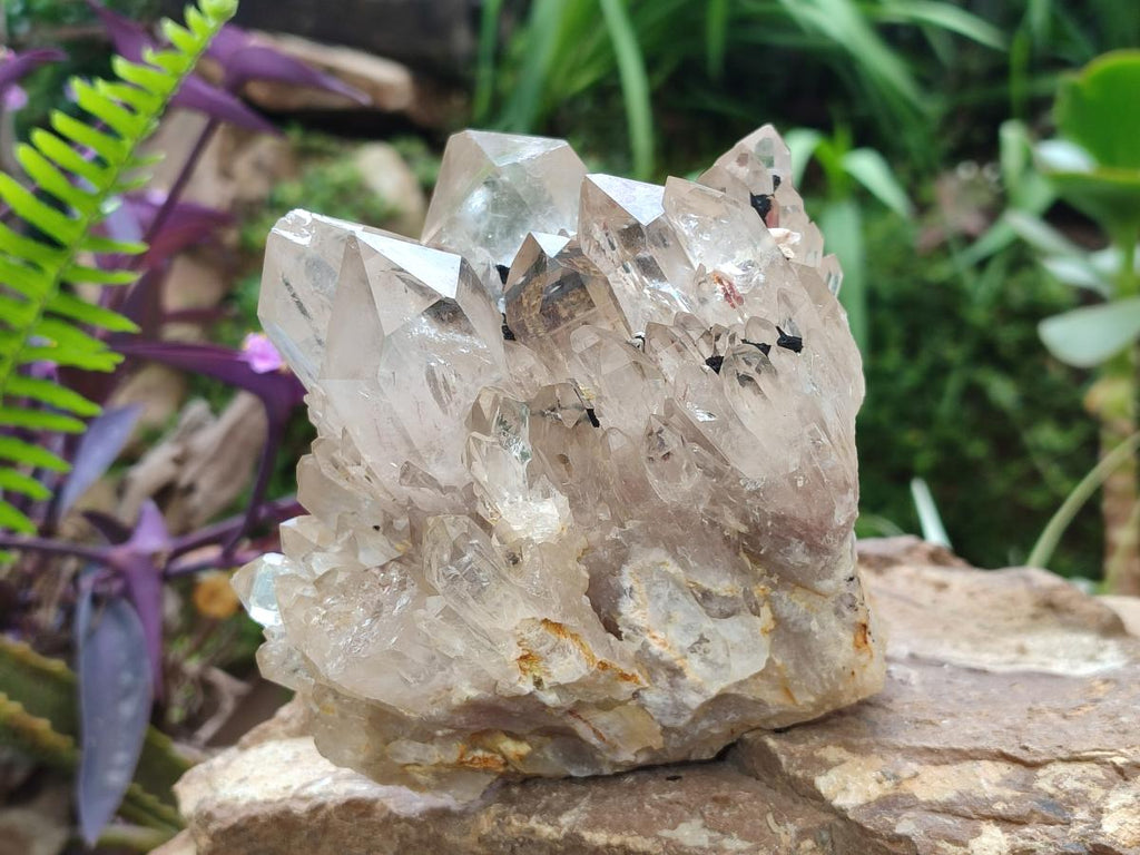 Natural Clear Luena Quartz Clusters x 2 From Luena, Congo - Toprock Gemstones and Minerals 
