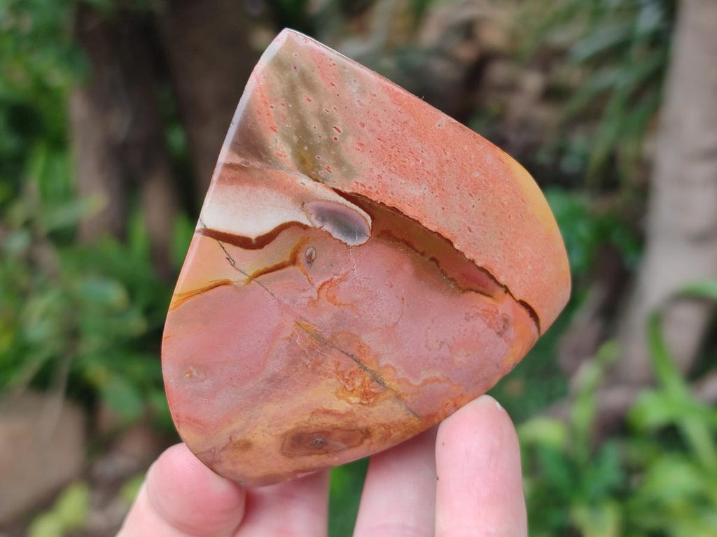 Polished Polychrome Jasper Flames x 6 From Androka, Madagascar - Toprock Gemstones and Minerals 