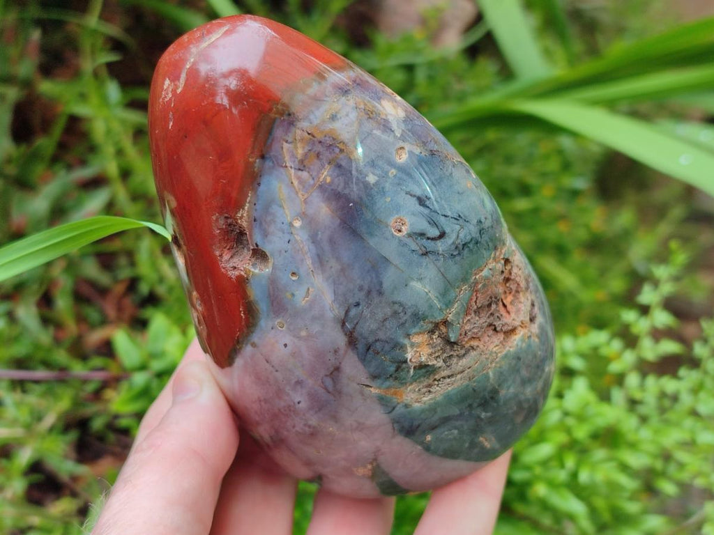Polished and Natural Red Jasper Standing Display Pieces x 3 From Madagascar - Toprock Gemstones and Minerals 