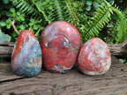 Polished and Natural Red Jasper Standing Display Pieces x 3 From Madagascar - Toprock Gemstones and Minerals 