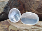 Polished Girasol Pearl Quartz Palm Stones x 20 From Ambatondrazaka, Madagascar - Toprock Gemstones and Minerals 