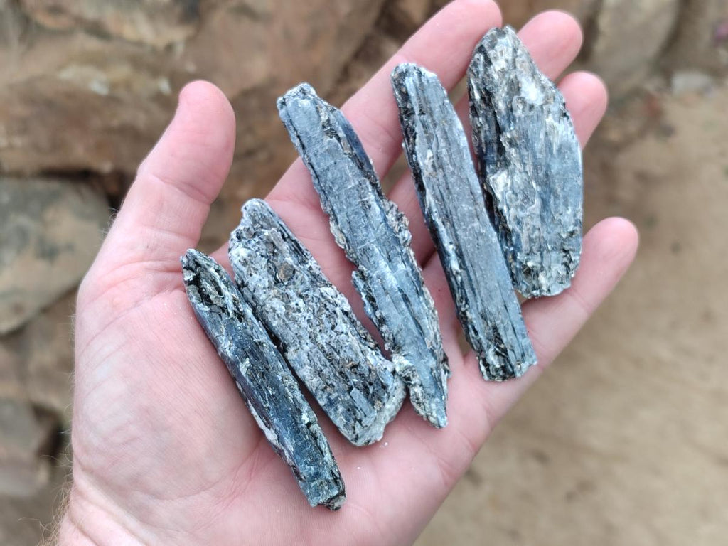 Natural Blue Kyanite Crystals x 35 From Karoi, Zimbabwe - Toprock Gemstones and Minerals 