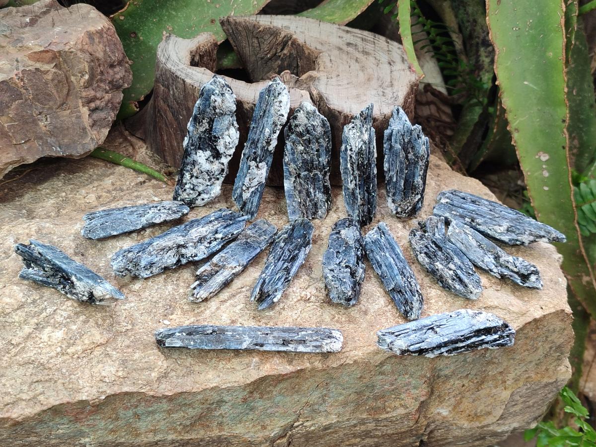 Natural Blue Kyanite Crystals x 35 From Karoi, Zimbabwe - Toprock Gemstones and Minerals 
