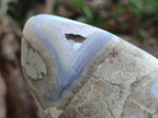 Polished and Natural Blue Lace Agate Standing Display Pieces x 2 From Nsanje, Malawi - Toprock Gemstones and Minerals 