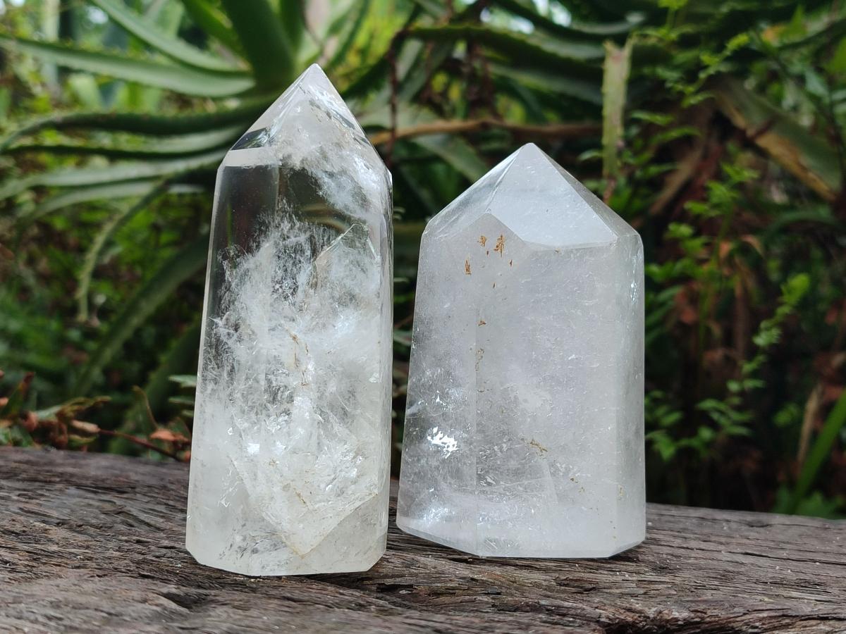 Polished Clear Quartz Crystals x 3 From Madagascar - Toprock Gemstones and Minerals 