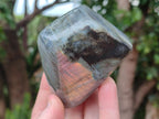 Polished Rare Purple Sunset Flash Labradorite Standing Display Pieces x 6 From Madagascar - Toprock Gemstones and Minerals 