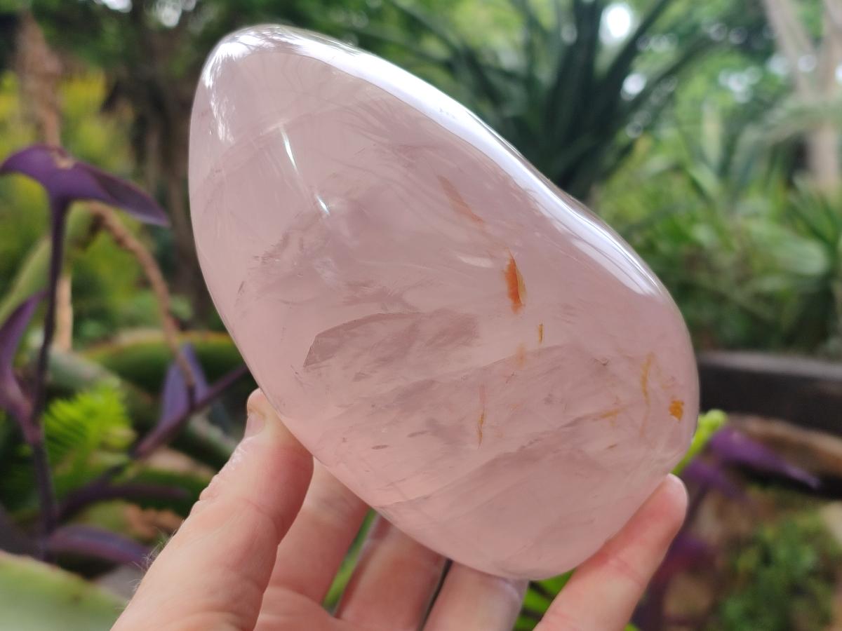 Polished Large Gemmy Rose Quartz Standing Display Piece x 1 From Madagascar - Toprock Gemstones and Minerals 