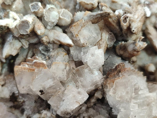 Natural Rhombohedral and Spearhead Calcite Specimens with Phosphorus Aragonite x 2 From Albert's Mountain, Lesotho - Toprock Gemstones and Minerals 
