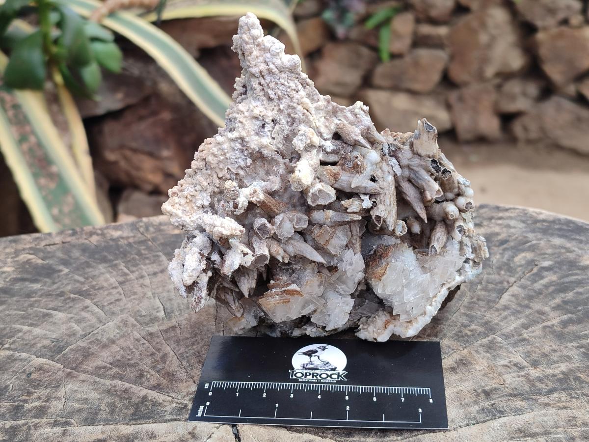 Natural Rhombohedral and Spearhead Calcite Specimens with Phosphorus Aragonite x 2 From Albert's Mountain, Lesotho - Toprock Gemstones and Minerals 