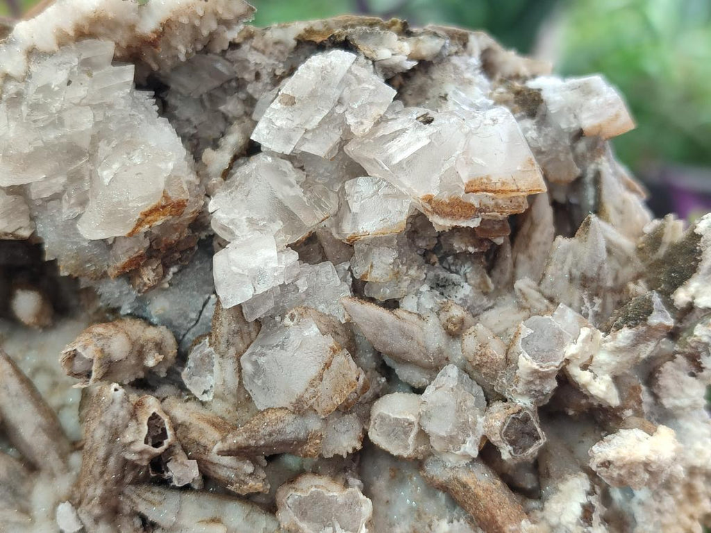 Natural Rhombohedral and Spearhead Calcite Specimens with Phosphorus Aragonite x 2 From Albert's Mountain, Lesotho - Toprock Gemstones and Minerals 