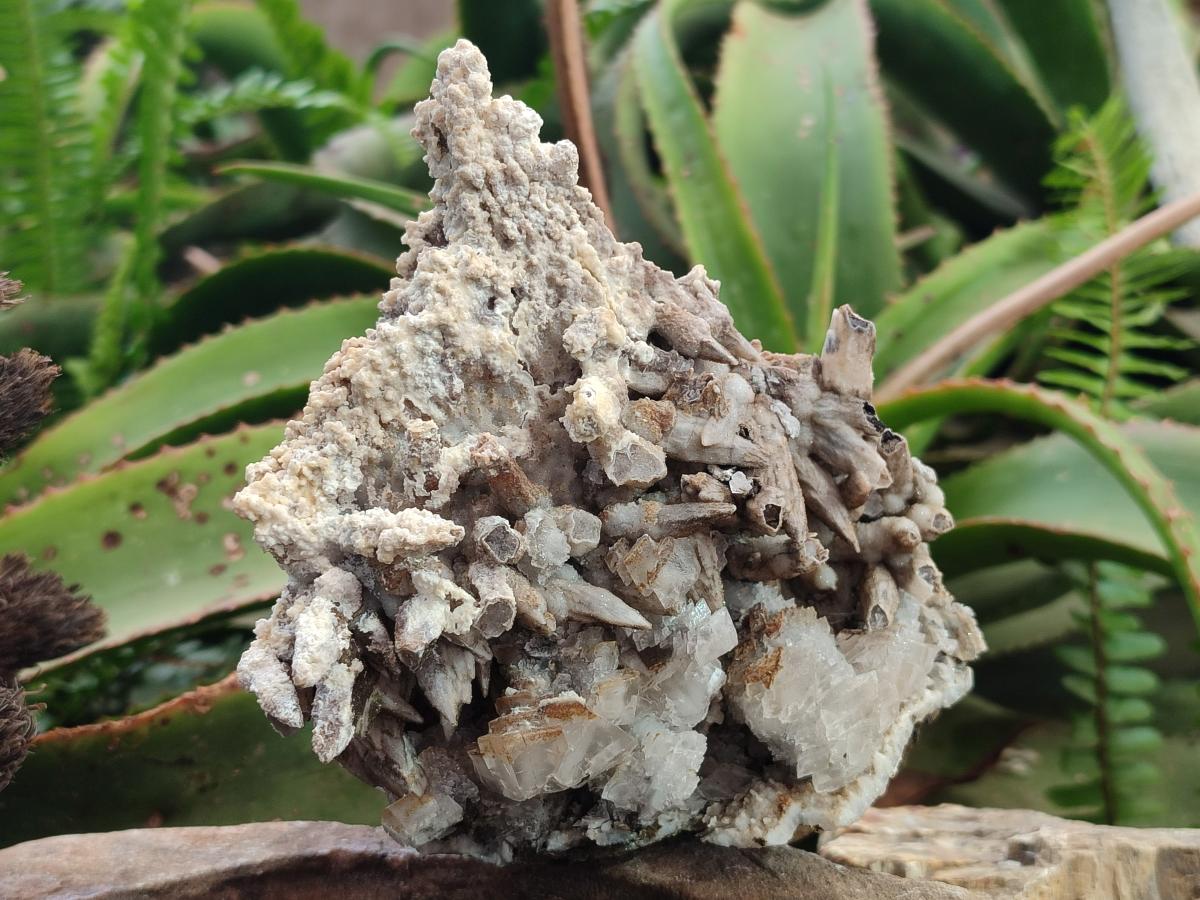 Natural Rhombohedral and Spearhead Calcite Specimens with Phosphorus Aragonite x 2 From Albert's Mountain, Lesotho - Toprock Gemstones and Minerals 