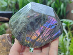 Polished Rare Purple Sunset Flash Labradorite Standing Display Pieces x 2 From Madagascar