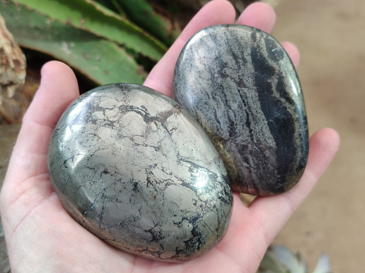 Polished Basalt Pharaoh Stone Free Forms x 4 From Iron Duke Mine, Zimbabwe