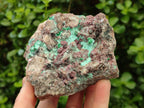 Natural Salrose Cobaltoan Dolomite Specimens with Malachite and Chrysocolla x 2 From Kakanda, Congo