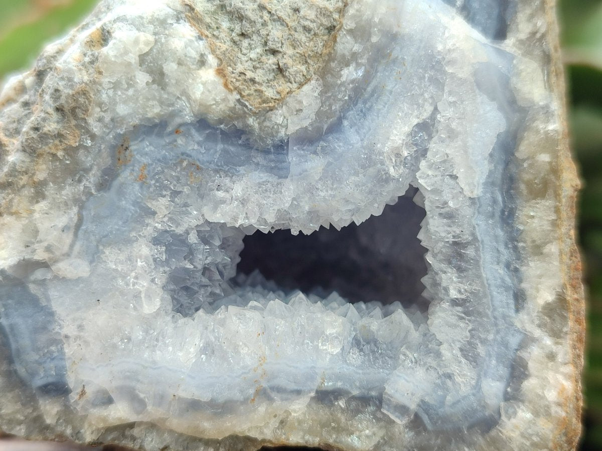 Natural Blue Lace Agate Geode and Vug Specimens x 12 From Nsanje, Malawi